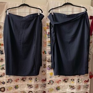 Collectif navy wrap skirt